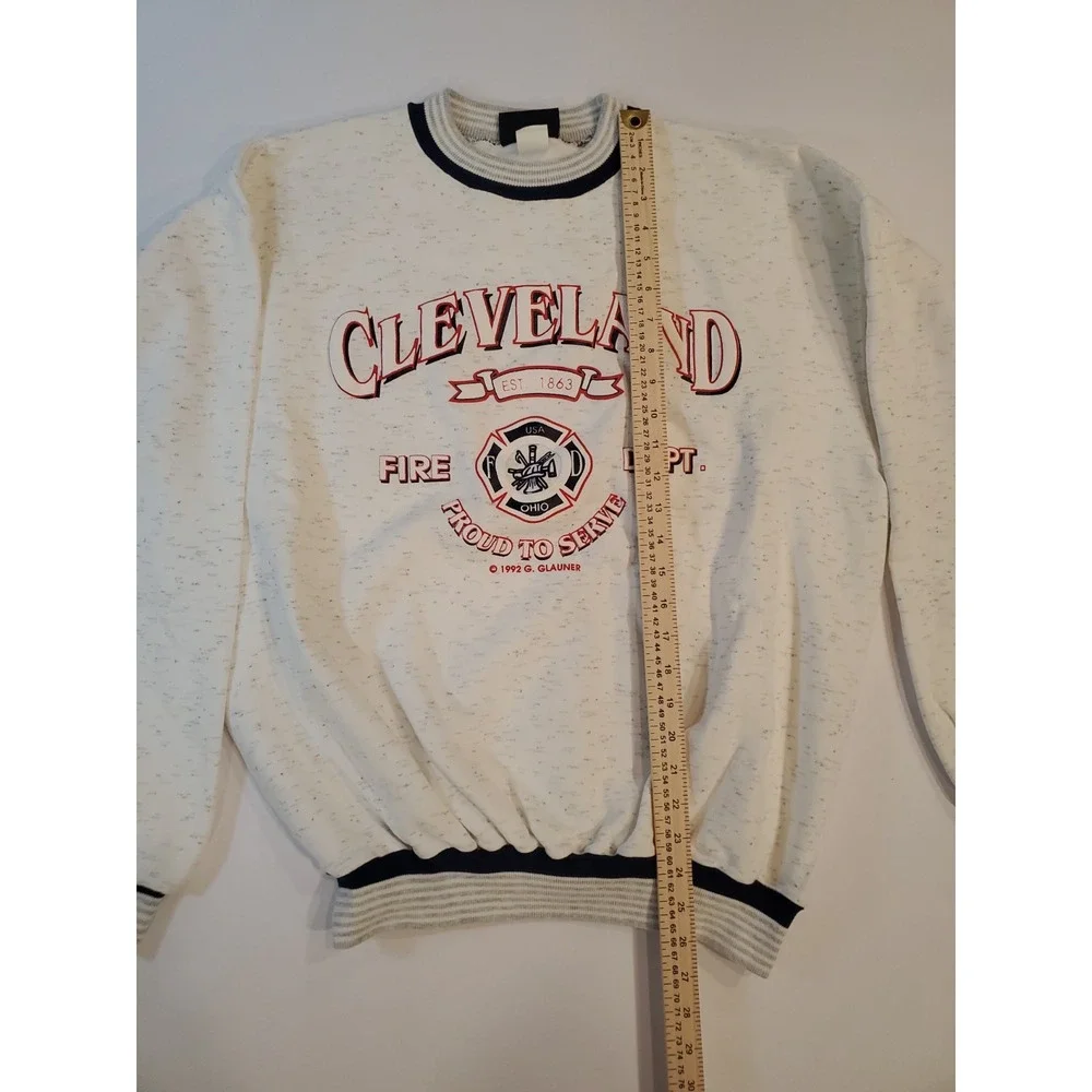 VTG Cleveland Fire Dept. Proud To Serve Sweatshirt Men's L UltraClub Collection